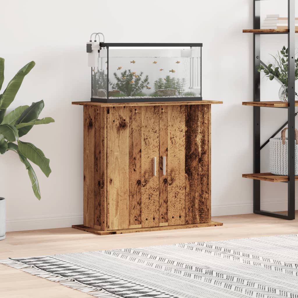 Aquariumständer Weiß 81x36x73 cm Holzwerkstoff