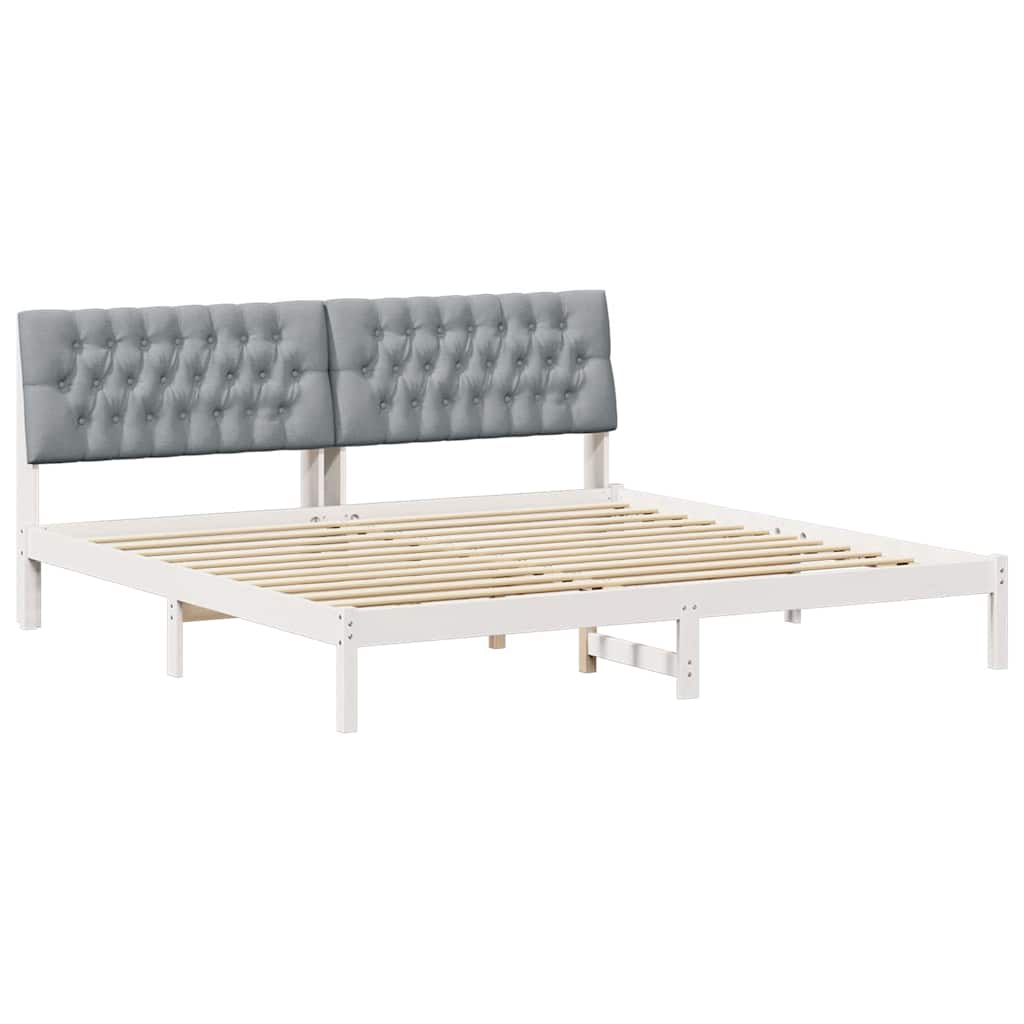 Bettgestell mit gepolstertem Kopfteil Braun 200 x 200 cm