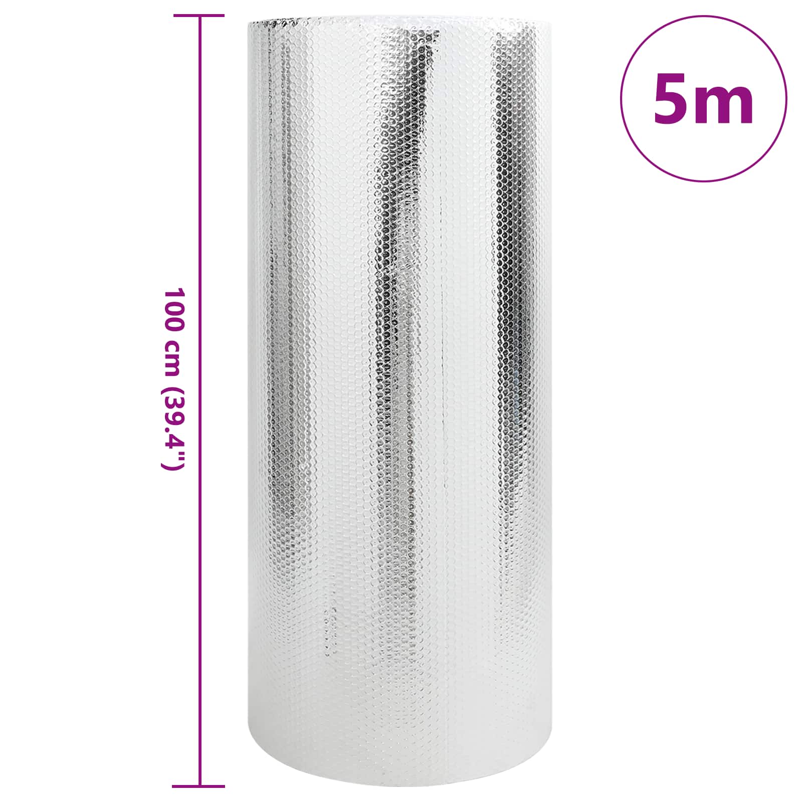 Heizkörper-Reflektorfolie Silber 5 x 0,6 m Polyethylen