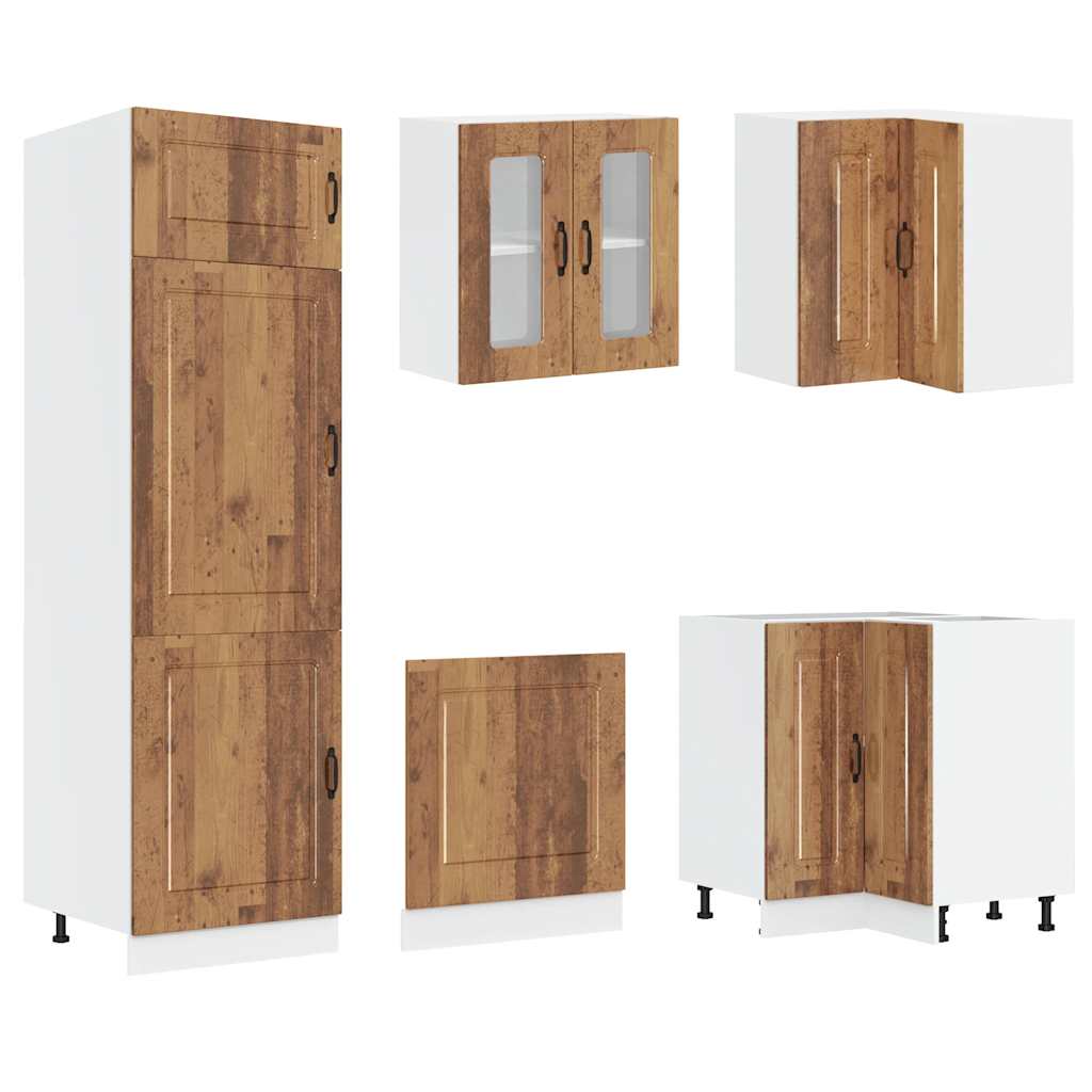14-tlg. Küchenschrank-Set Kalmar Weiß Holzwerkstoff