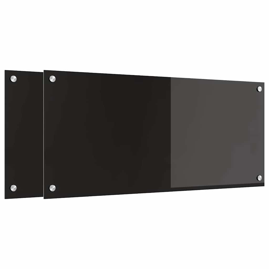 Küchenrückwand 2 pcs Weiß 70 x 40 cm Gehärtetes Glas