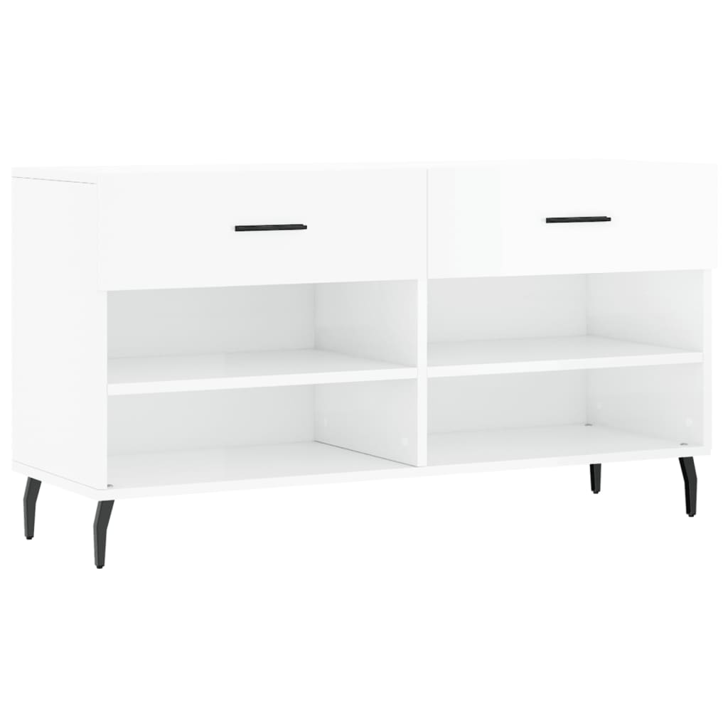 Schuhbank Weiß 102x35x55 cm Holzwerkstoff