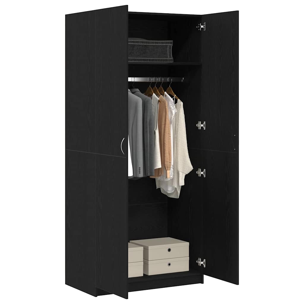 Kleiderschrank Weiß 90x52x200 cm Holzwerkstoff