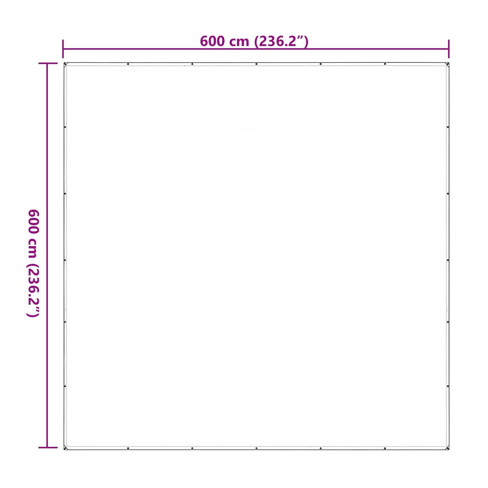 Pflanzenabdeckung mit Ösen 1x3 m Polyethylen