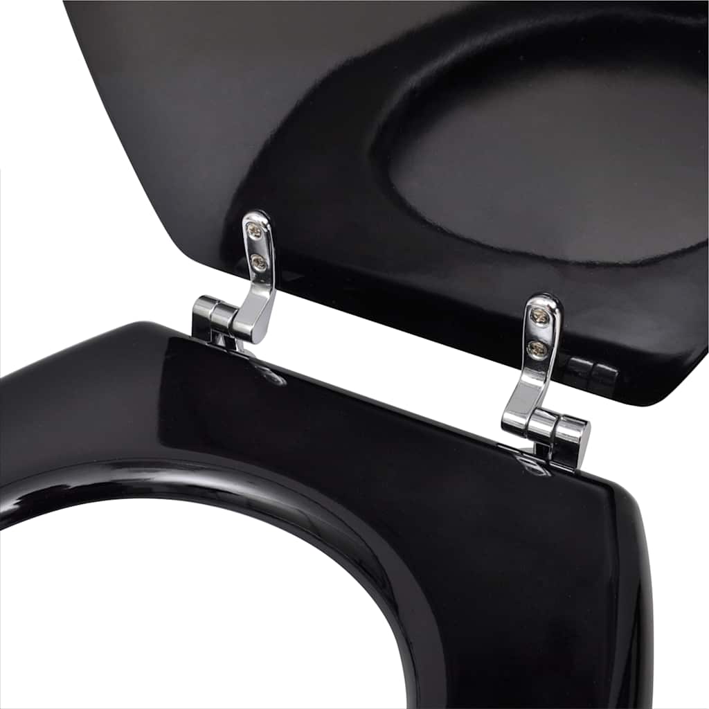 Toilettensitz MDF Deckel Schlichtes Design Weiß