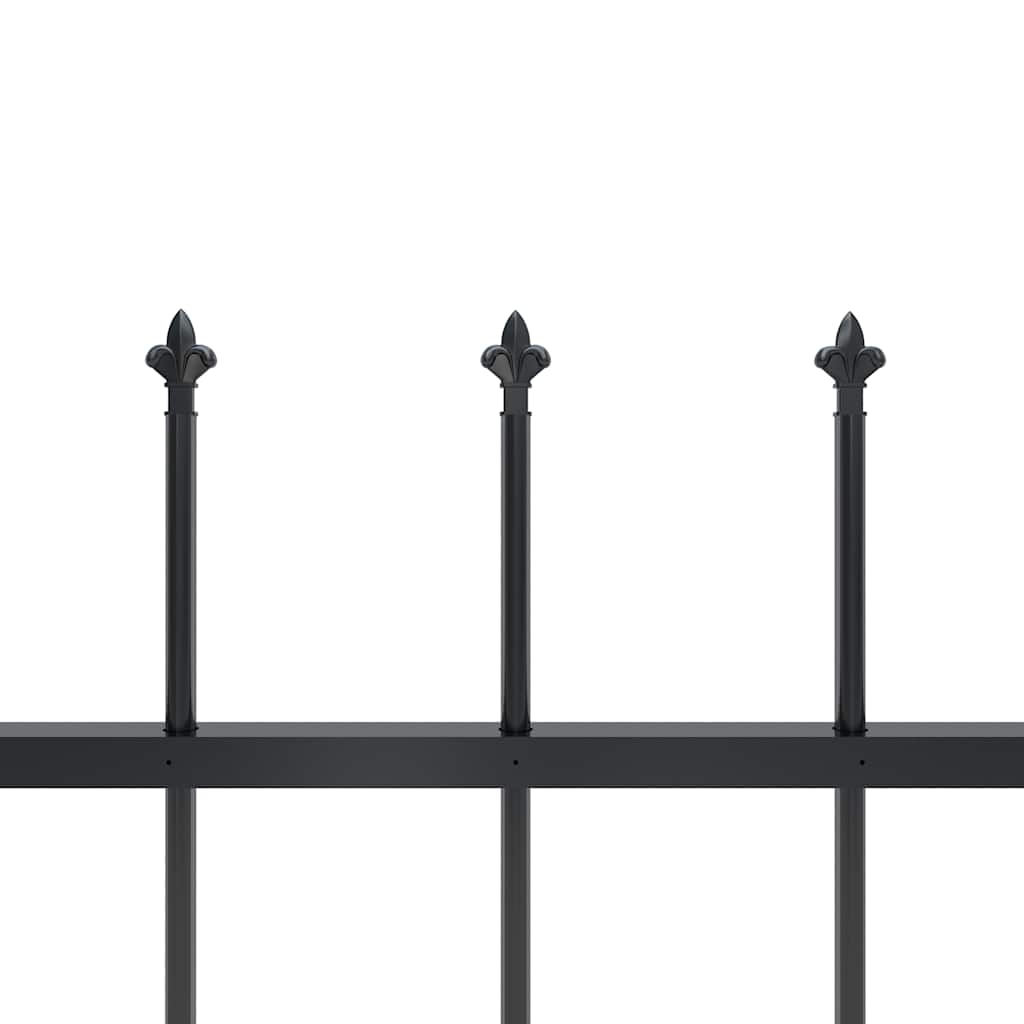 Gartenzaun Woerden mit Speerspitze Stahl 181 x 60 cm Schwarz