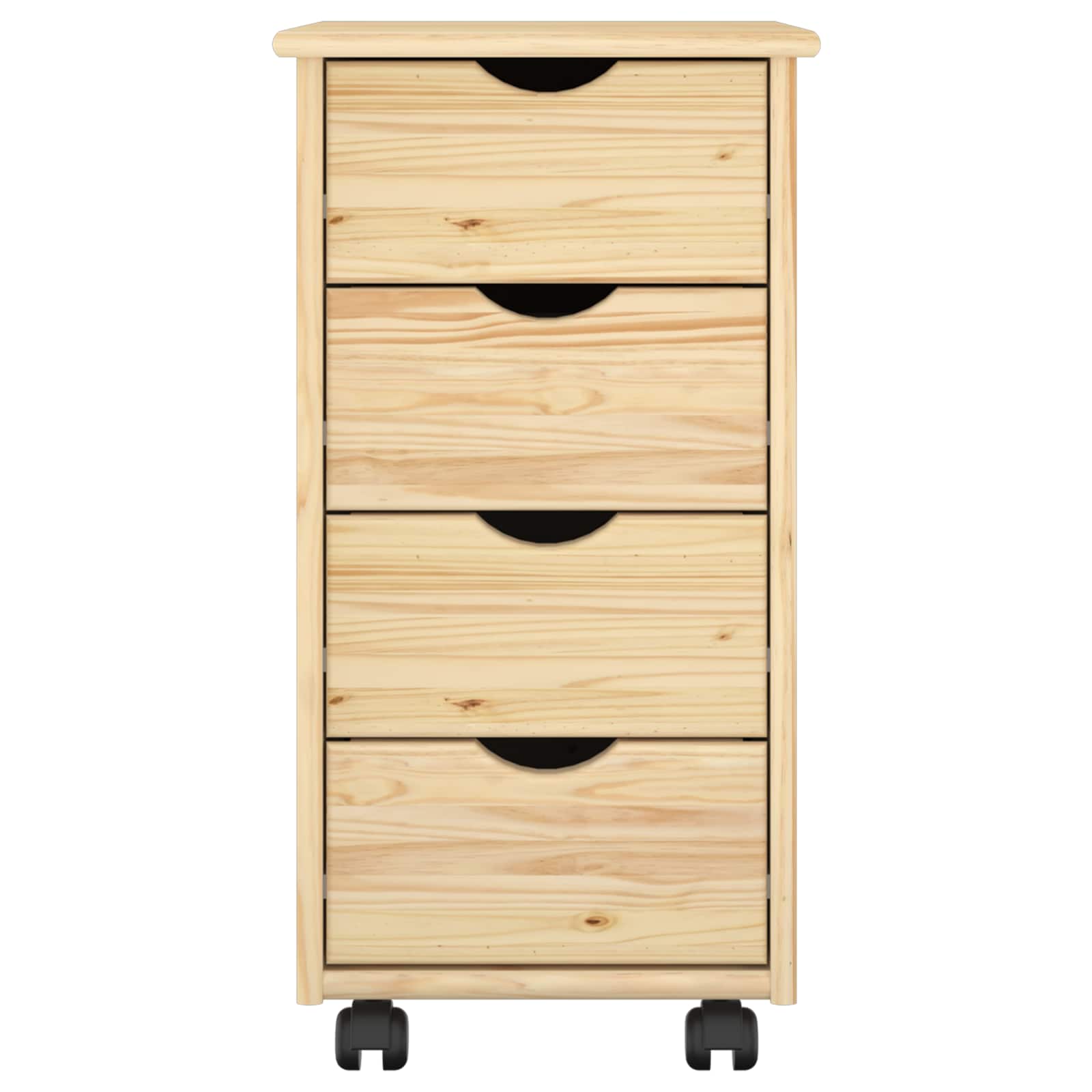 Rollschrank Honigbraun 34 x 39 x 65,5 cm Massivholz Kiefer