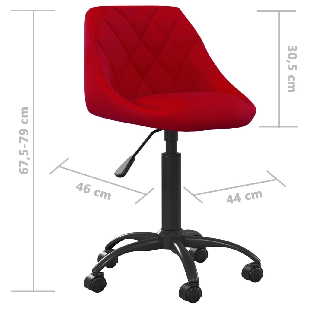 Bürostuhl Rosa Samt