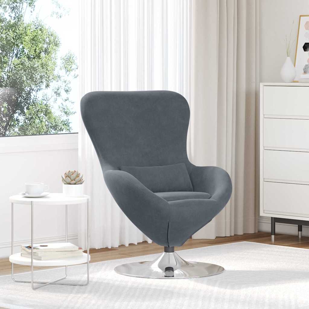 Eiersessel Blau Samt