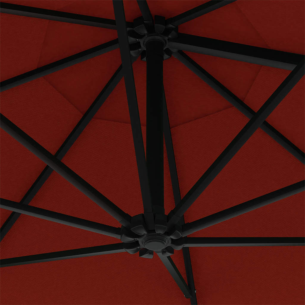 Sonnenschirm zur Wandmontage mit Metall-Mast 300 cm Sandweiß