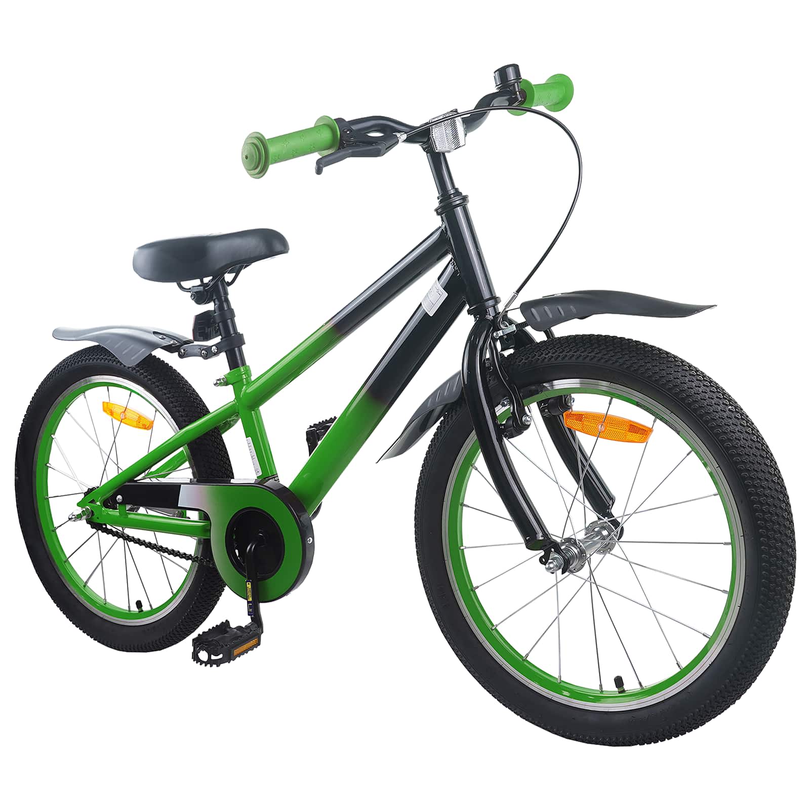 Kinderfahrrad 16 Zoll für 4-6 Jahre alt Grün Schwarz
