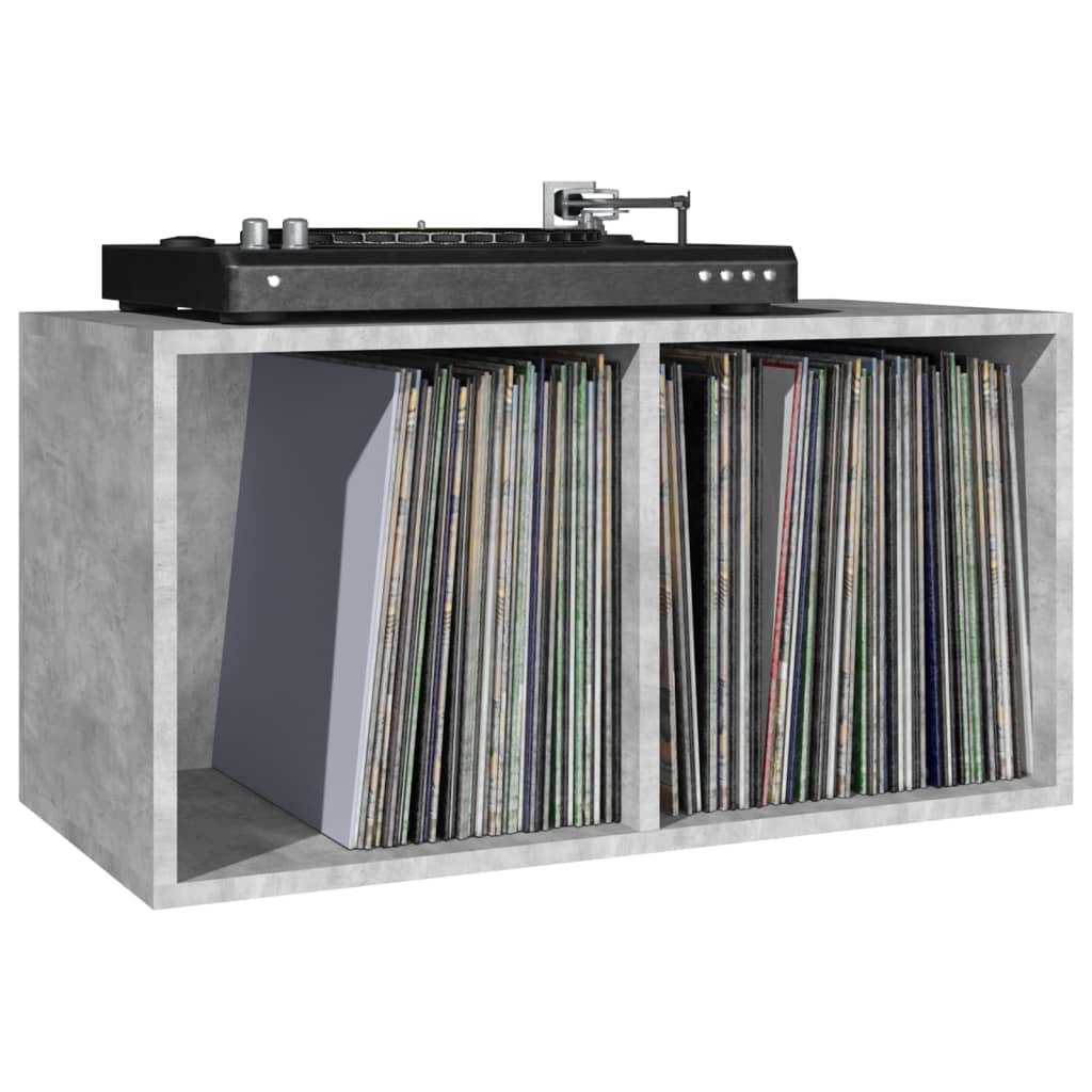Schallplatten-Aufbewahrungsbox Weiß 71x34x36 cm Holzwerkstoff