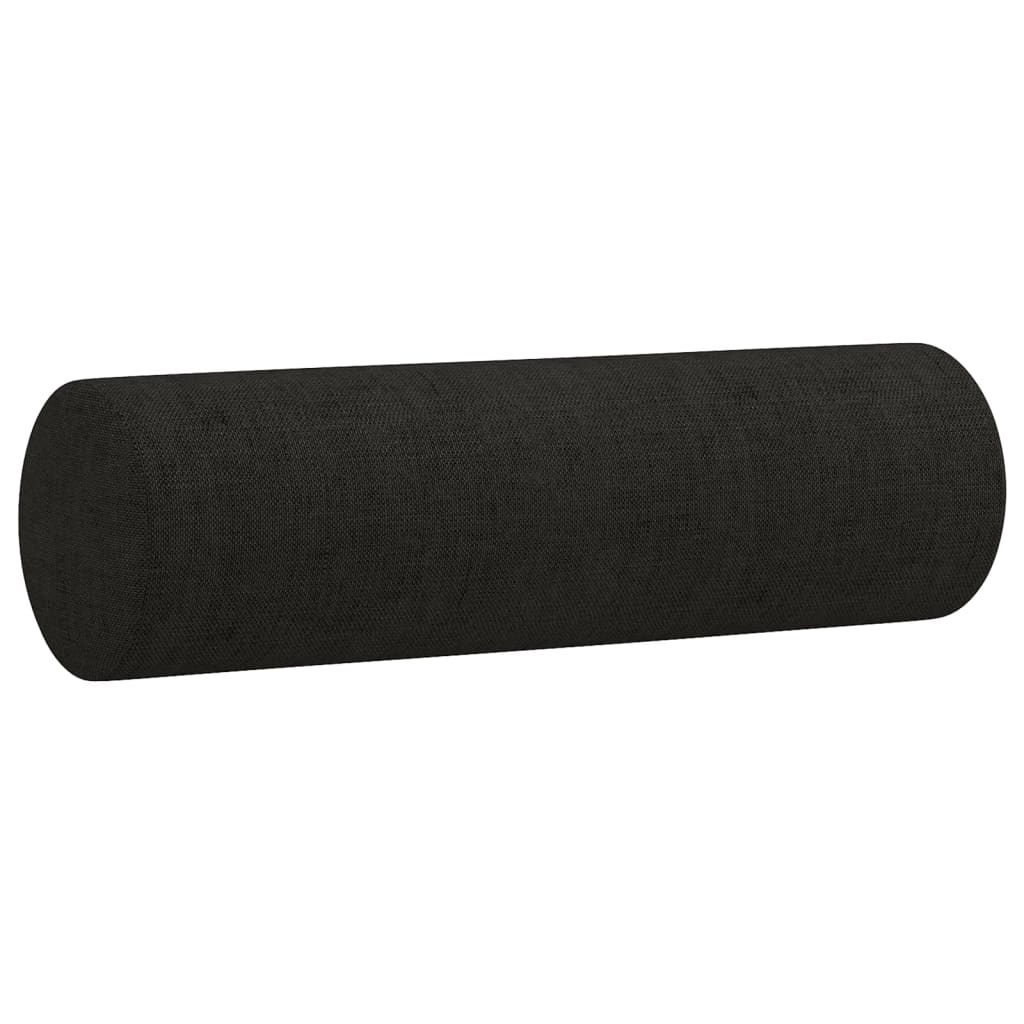 3-tlg. Sofagarnitur mit Kissen Taupe Stoff