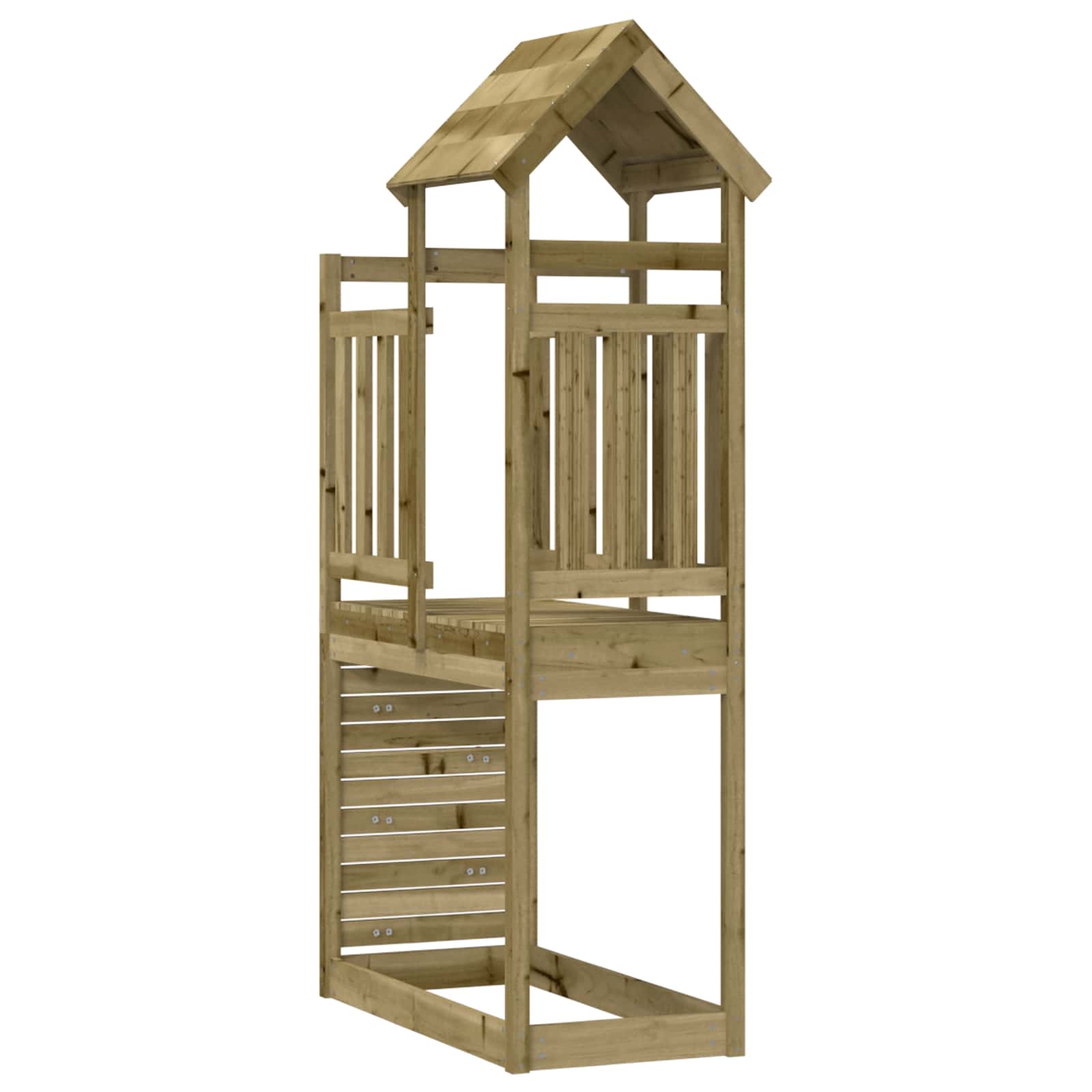 Spielturm Braun 53 x 110,5 x 214 cm Massives Kiefernholz