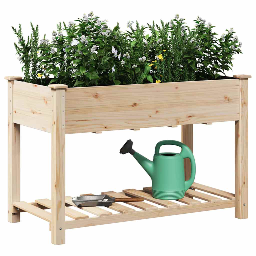 Garten-Pflanzgefäß mit Regal Beige 71 x 37 x 76,5 cm