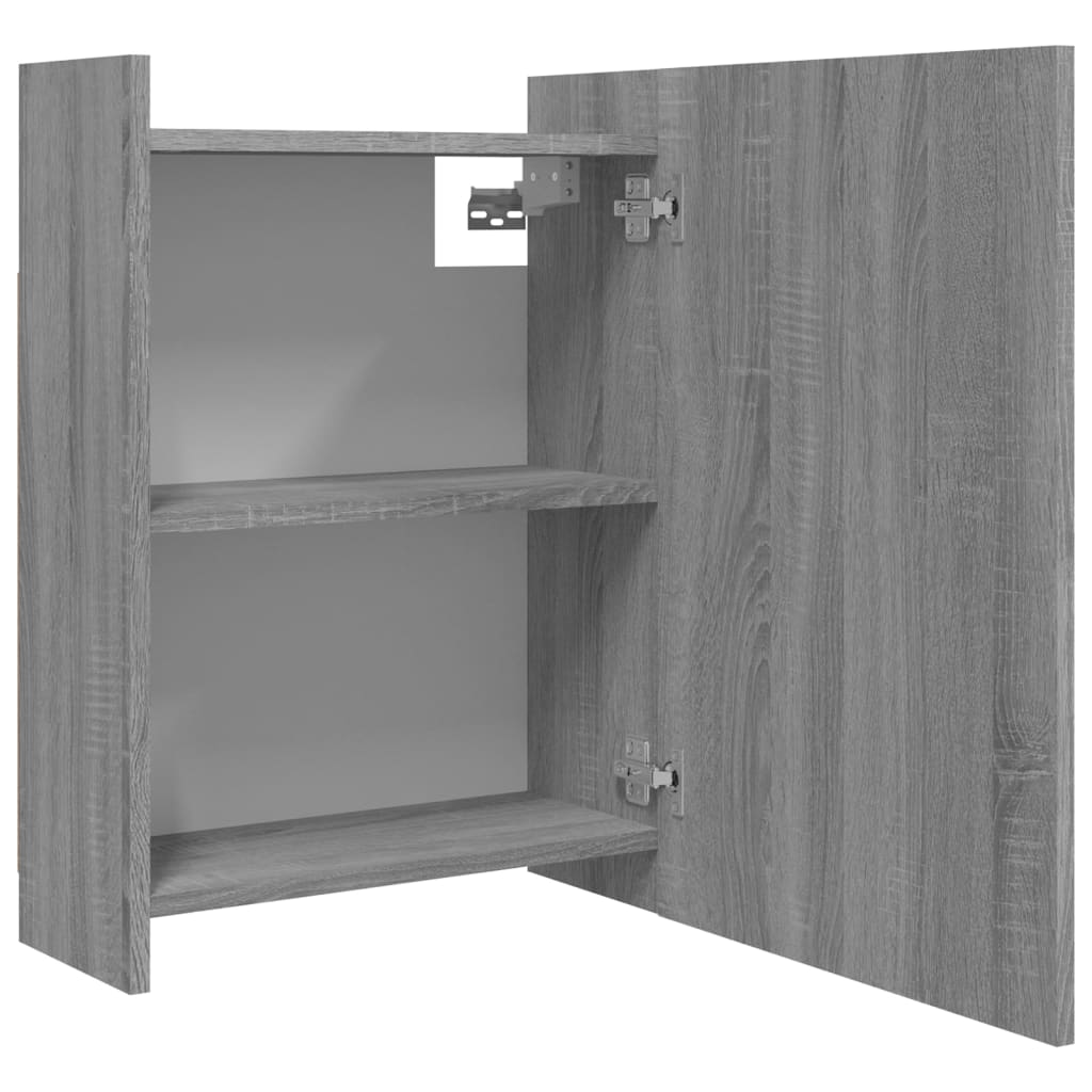 Bad-Spiegelschrank Weiß 62,5x20,5x64 cm Holzwerkstoff
