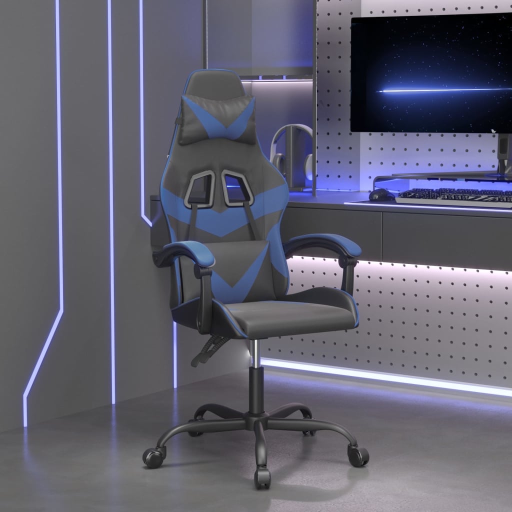 Gaming-Stuhl Drehbar Schwarz und Rot Kunstleder