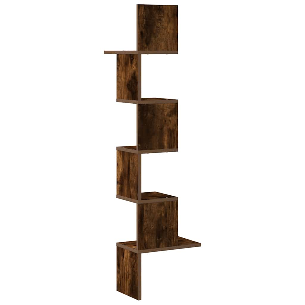 Wand-Eckregal Weiß 20x20x127,5 cm Holzwerkstoff