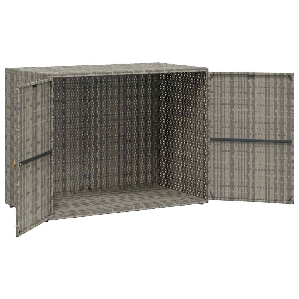 Gartenschrank Schwarz 100 x 55,5 x 80 cm Poly Rattan