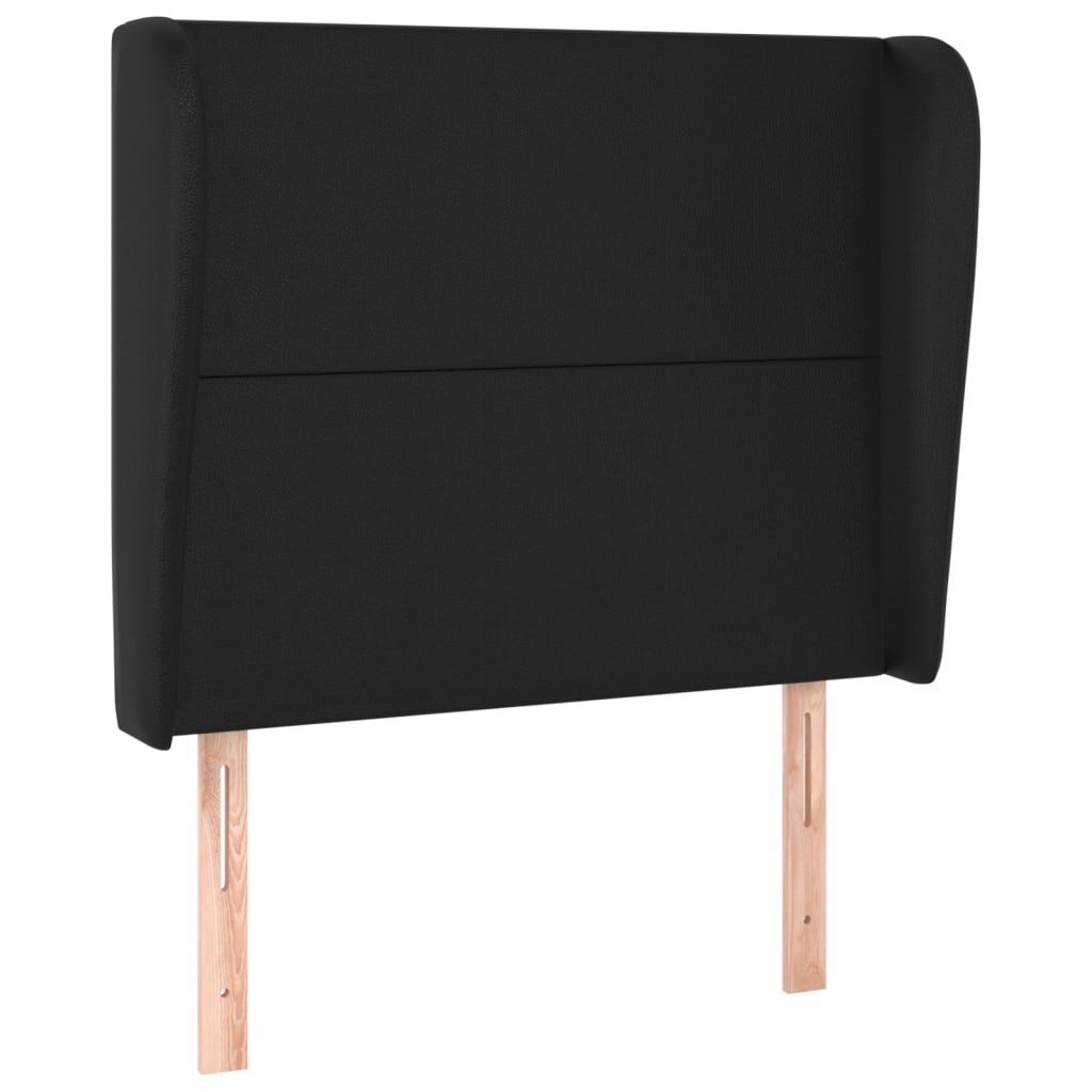 Kopfteil mit Ohren Creme 83x23x78/88 cm Kunstleder