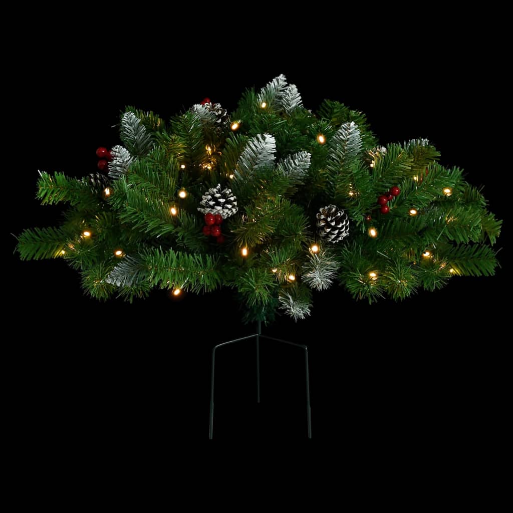 Künstlicher Weihnachtsbaum mit Beleuchtung 2 Stk. Outdoor 76 cm
