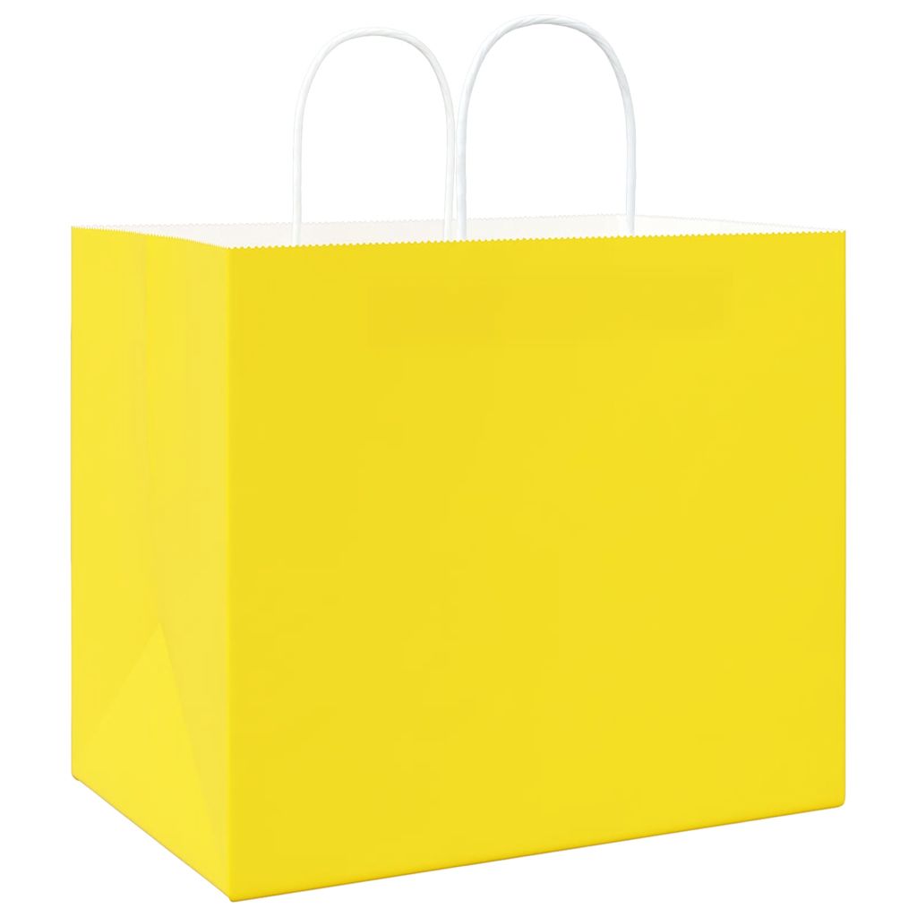 Papiertragetaschen 50 Stk. mit Henkeln Braun 21x11x36 cm