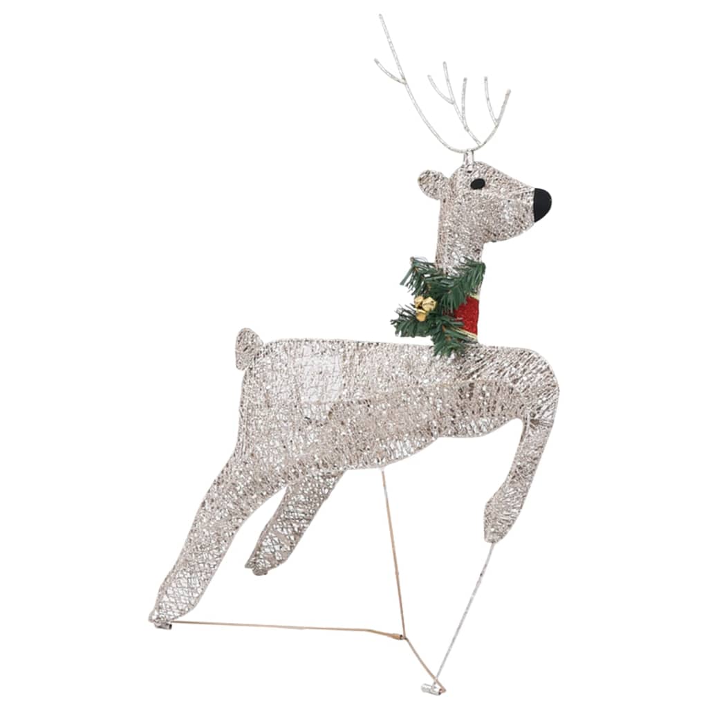 Weihnachtsdeko Rentier & Schlitten 60 LEDs Outdoor Golden