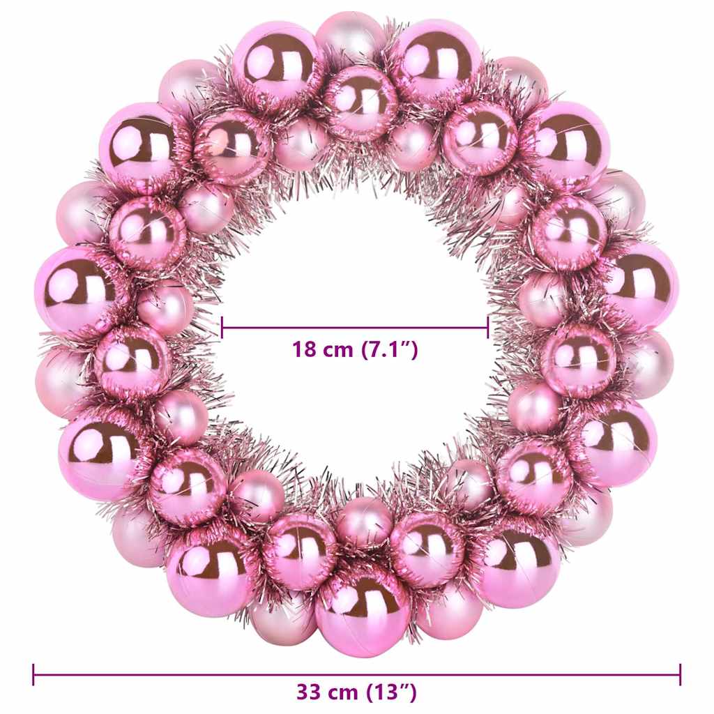 Weihnachtsballkränze 2 pcs Rot 33 x 33 x 7 cm Polystyrol