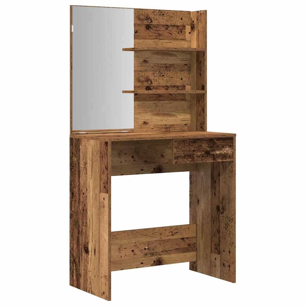 Schminktisch-Set Weiß 74,5x40x141 cm