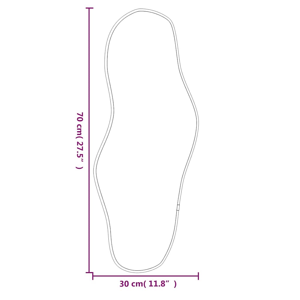 Wandspiegel Silbern 100x45 cm