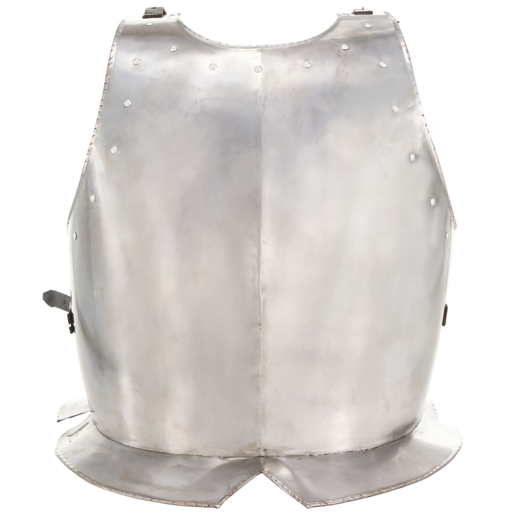 Mittelalterlicher Ritter-Brustpanzer Kürass LARP Replik Silbern Stahl