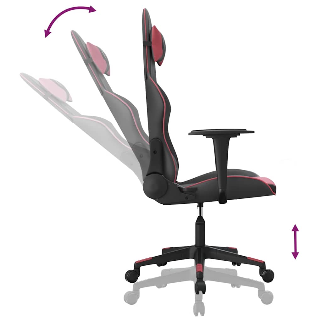 Gaming-Stuhl mit Massagefunktion Schwarz und Blau Kunstleder