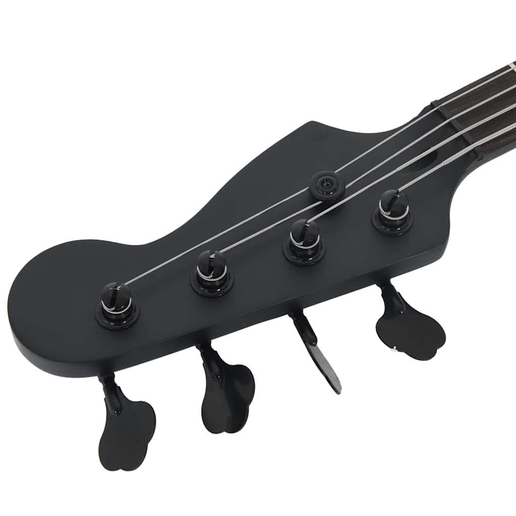E-Bass für Anfänger mit Tasche Schwarz 4/4 46