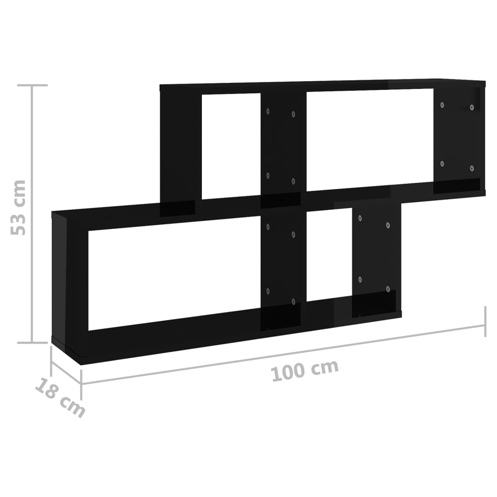 Wandregal Weiß 100x18x53 cm Holzwerkstoff