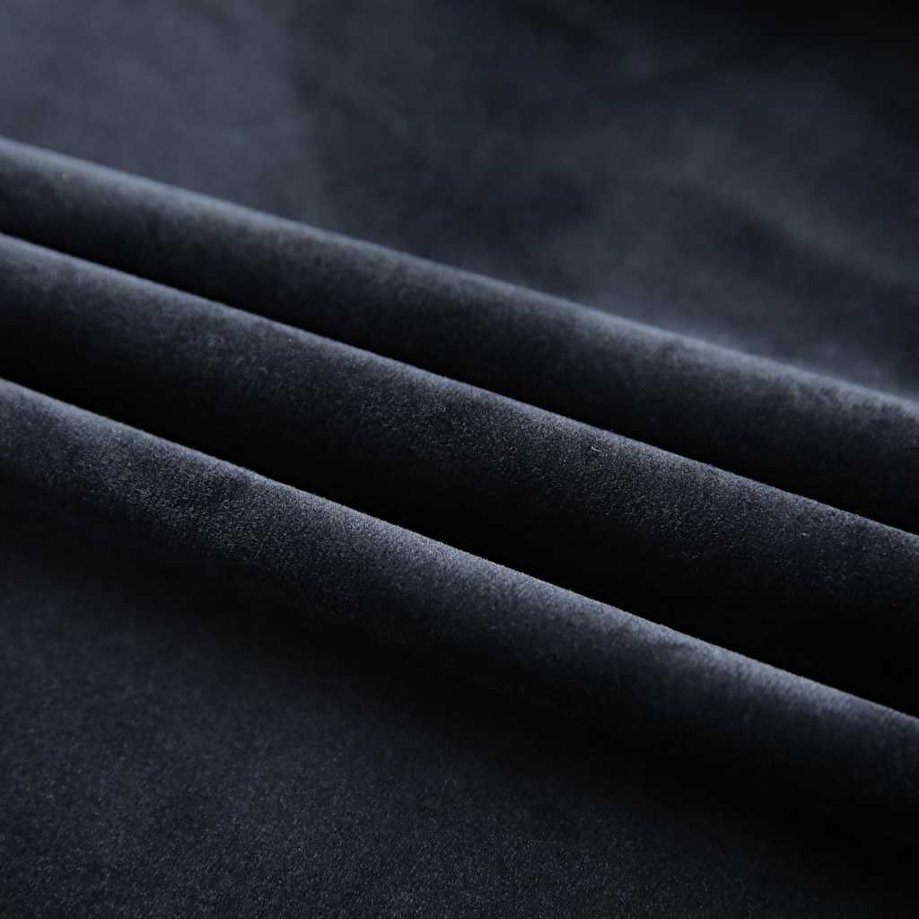 Verdunkelungsvorhänge mit Haken 2 Stk. Samt Schwarz 140x175 cm