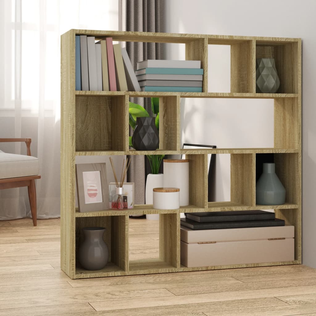 Bücherregal/Raumteiler Weiß 105x24x102 cm