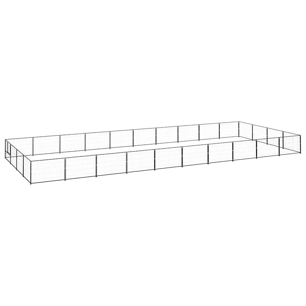 Hundezwinger Schwarz 4 m² Stahl