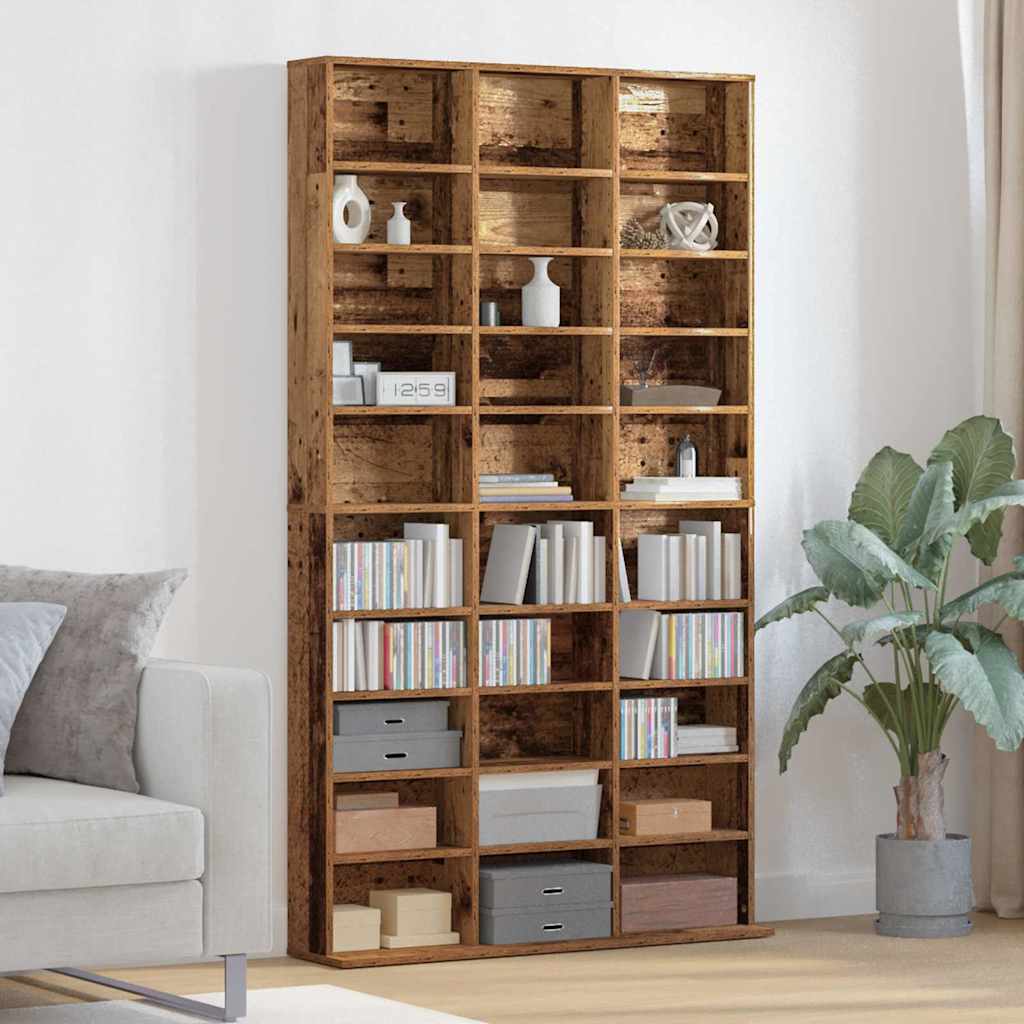 CD Regal Schwarz Eichen-Optik 101 x 23 x 177,5 cm Holzwerkstoff