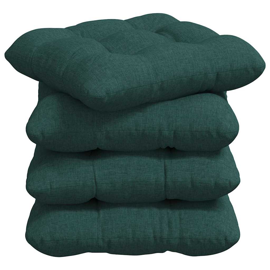 Sitzkissen 4 pcs Hellgrau 40 x 40 x 12 cm Stoff