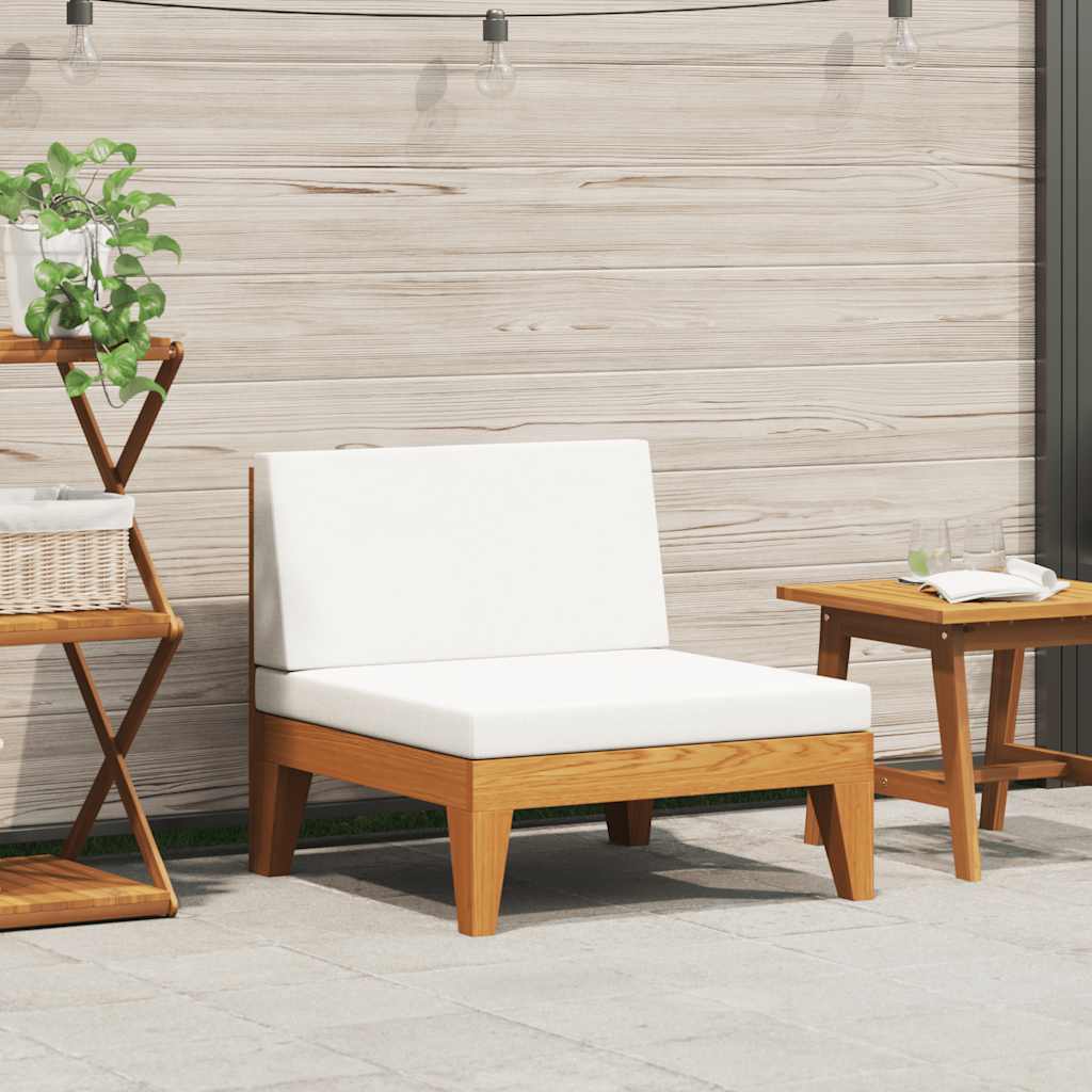 2-tlg. Garten-Lounge-Set mit Auflagen Massivholz Akazie