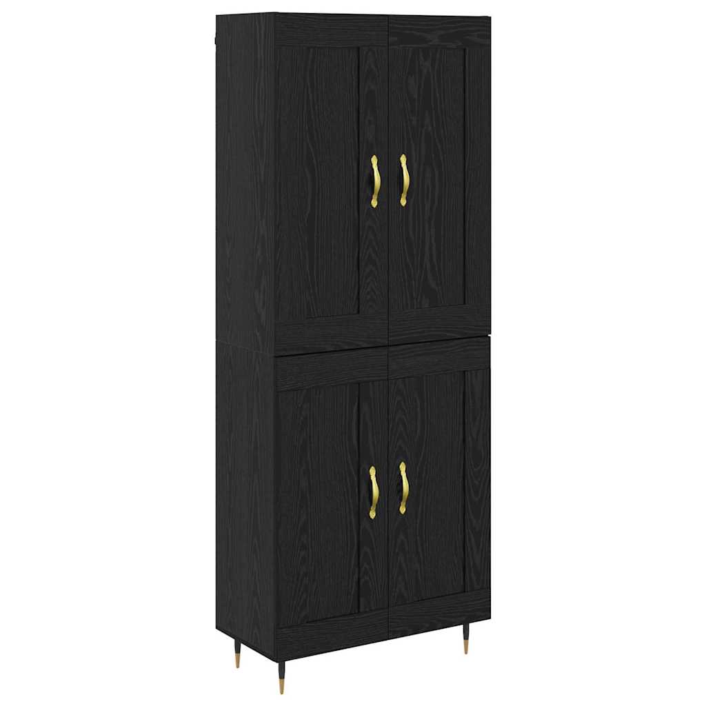 Highboard Betongrau 69,5x34x180 cm Holzwerkstoff