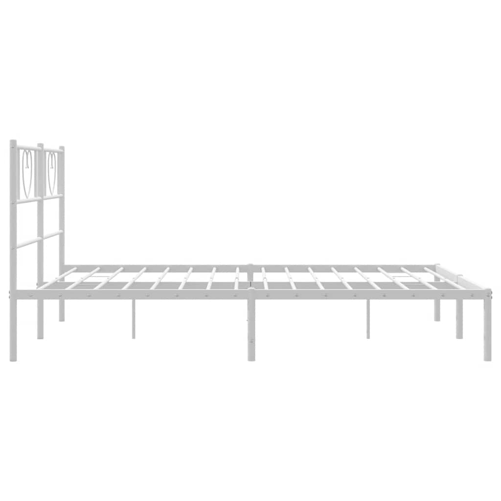 Bettgestell mit Kopfteil Metall Schwarz 100x190 cm