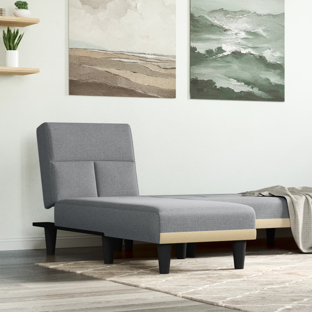 Chaiselongue Dunkelgrau Stoff