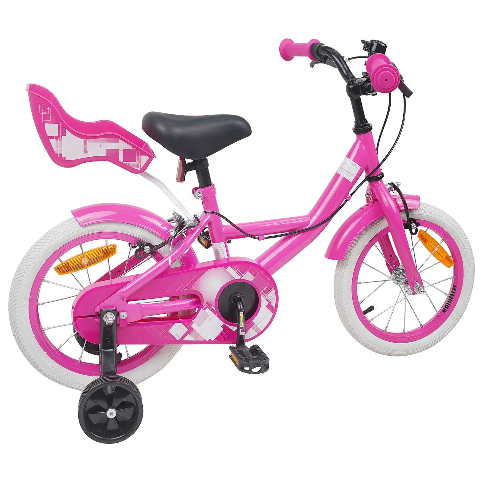Kinderfahrrad 12 Zoll für 2-4 Jahre alt Hellrosa