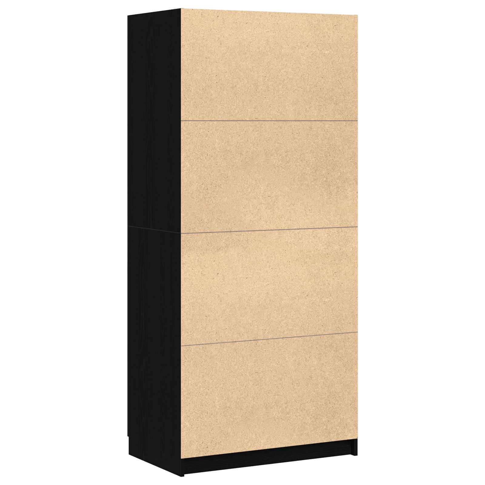 Kleiderschrank Weiß 80x52x180 cm Holzwerkstoff