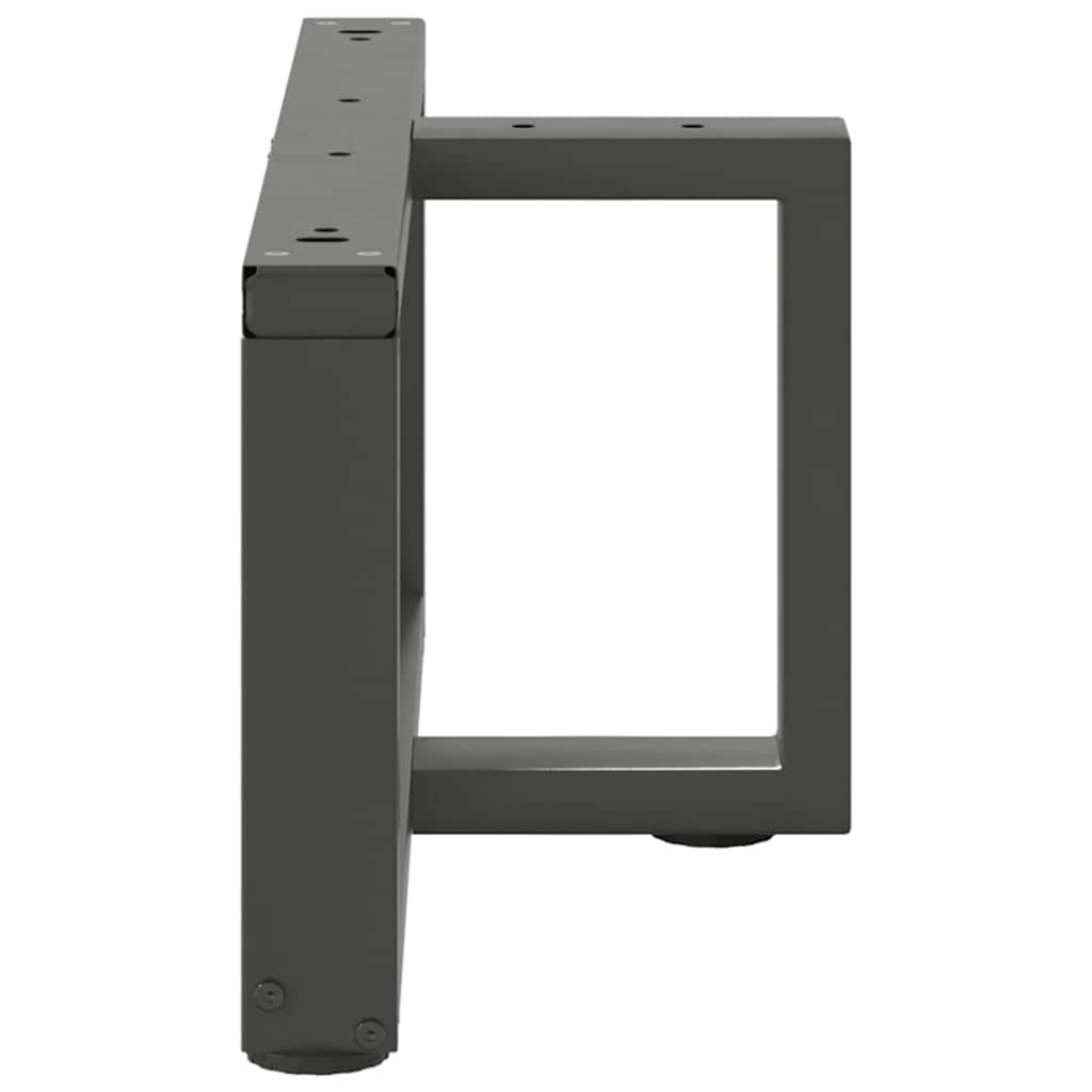 Couchtischbeine T-Form 2 Stk. Schwarz 30x25x(30-31) cm Stahl