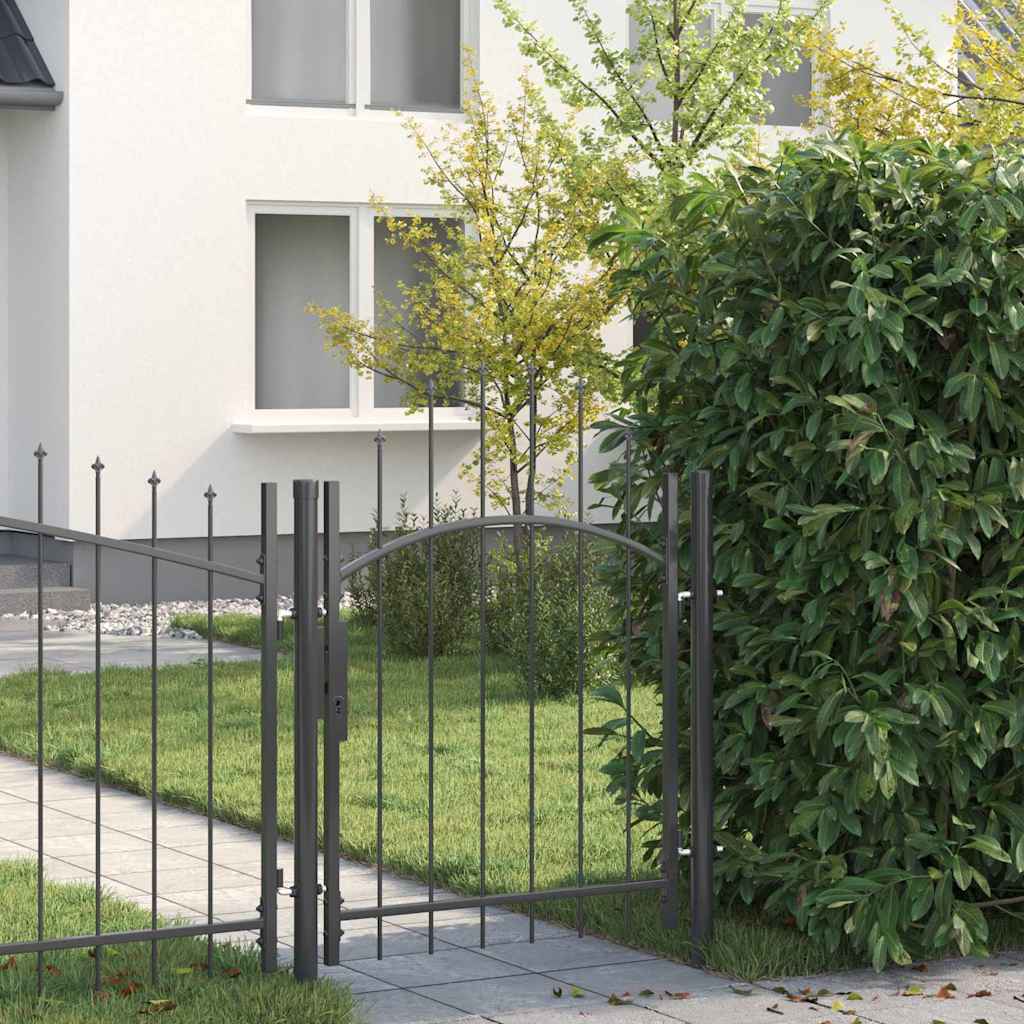 Gartentor Woerden Stahl 1x1 m Schwarz