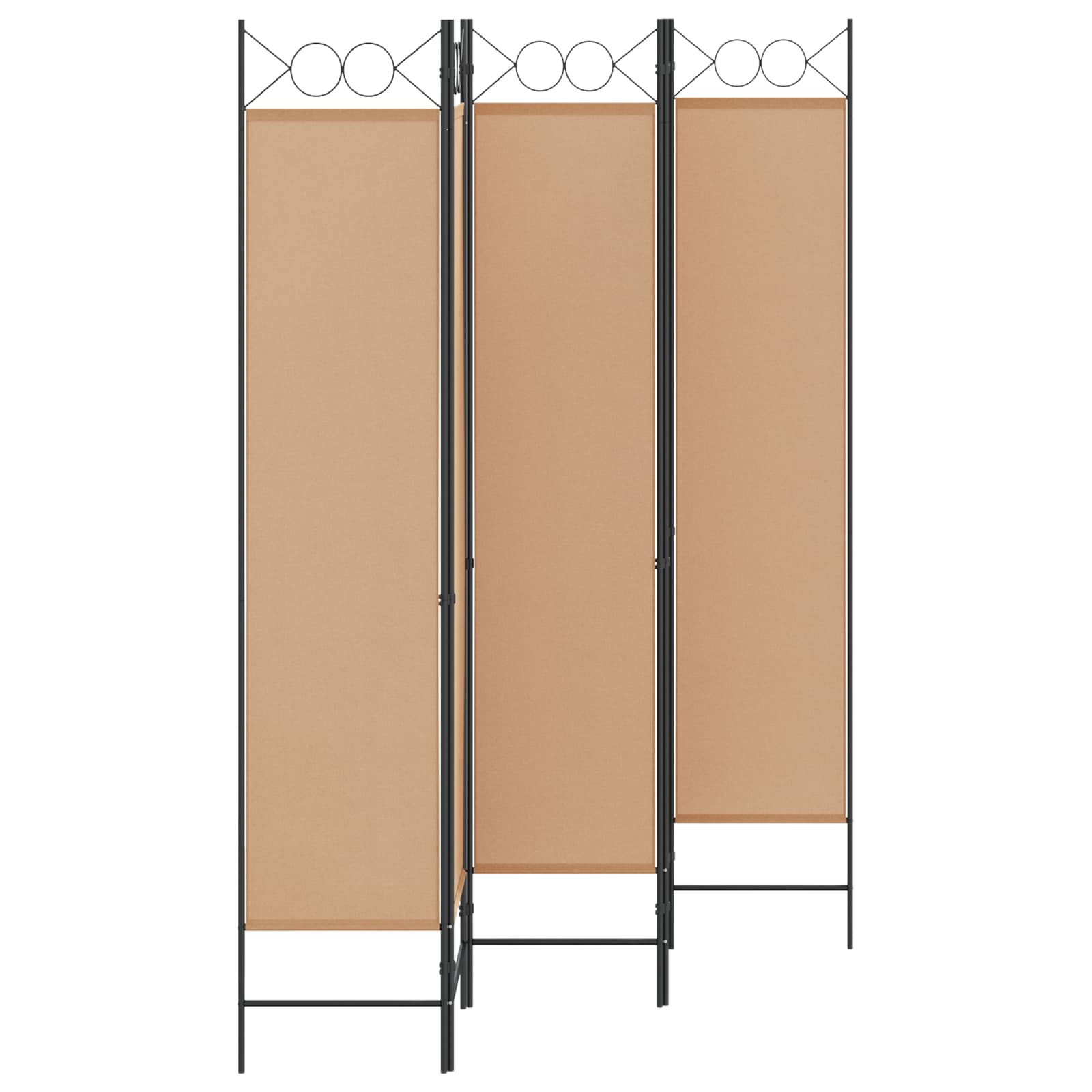 3-teiliger Raumteiler Beige 120 x 200 cm Stoff