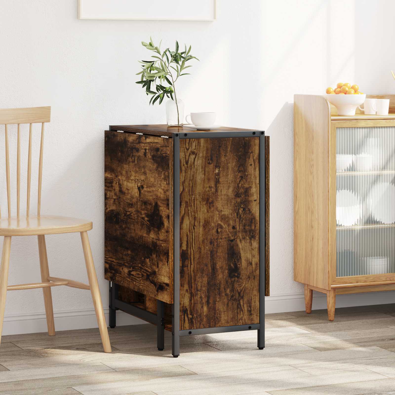 Esstisch 144 x 60 x 75 cm Holzwerkstoff Schwarze Eiche