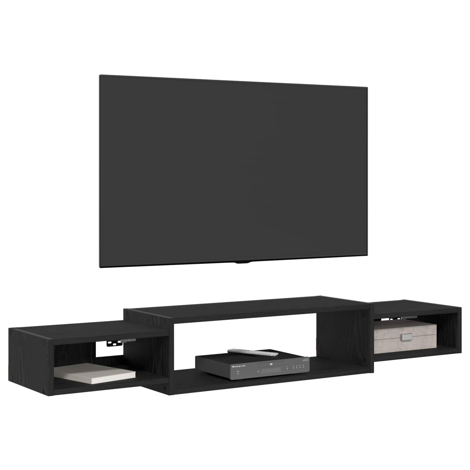Wandmontierter TV-Schrank Wandhalterung Weiß 140 x 28 x 21 cm